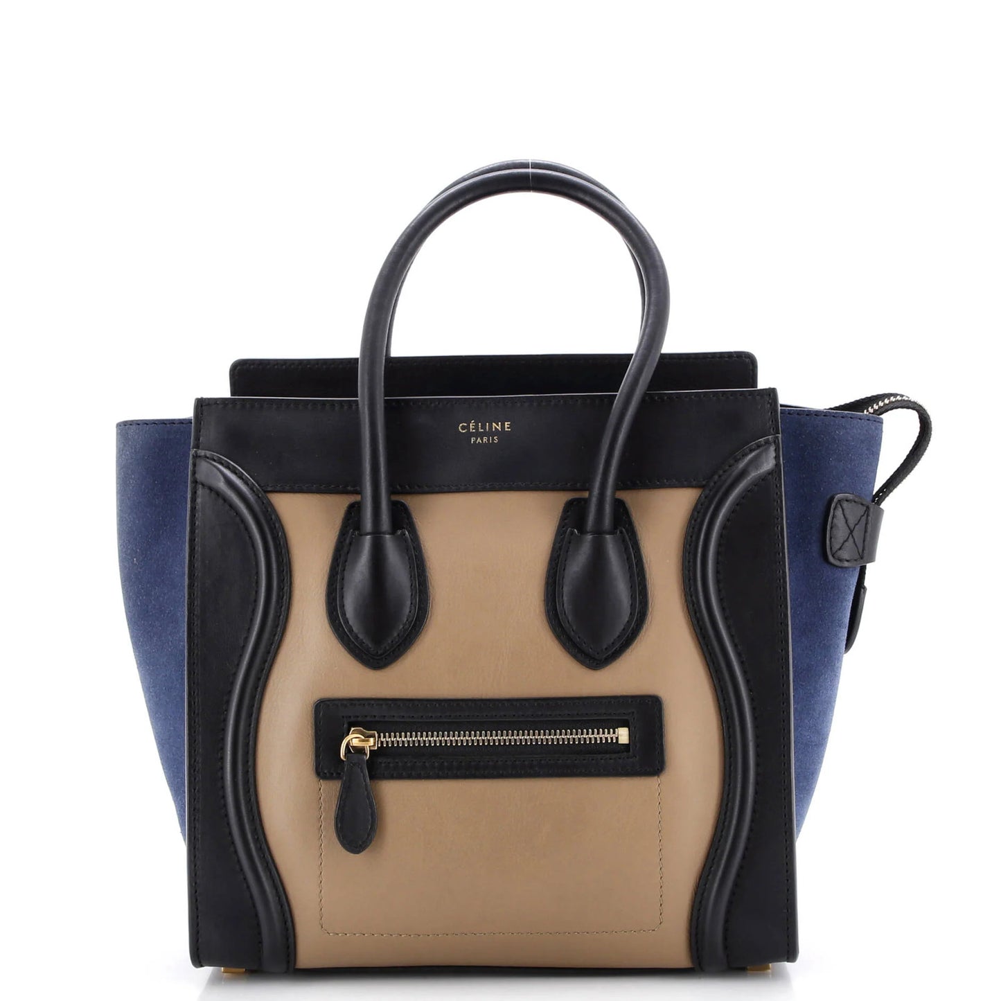 Celine Tricolor Luggage Bag Leather Micro