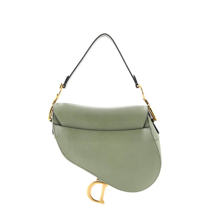Christian Dior Saddle Handbag Leather Medium