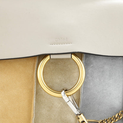 Chloe Faye Shoulder Bag Stitched Suede And Leather Medium