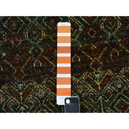 2'6"X12' Brown Hand Knotted Kohinoor Herrita Design 100% Wool Runner Rug
