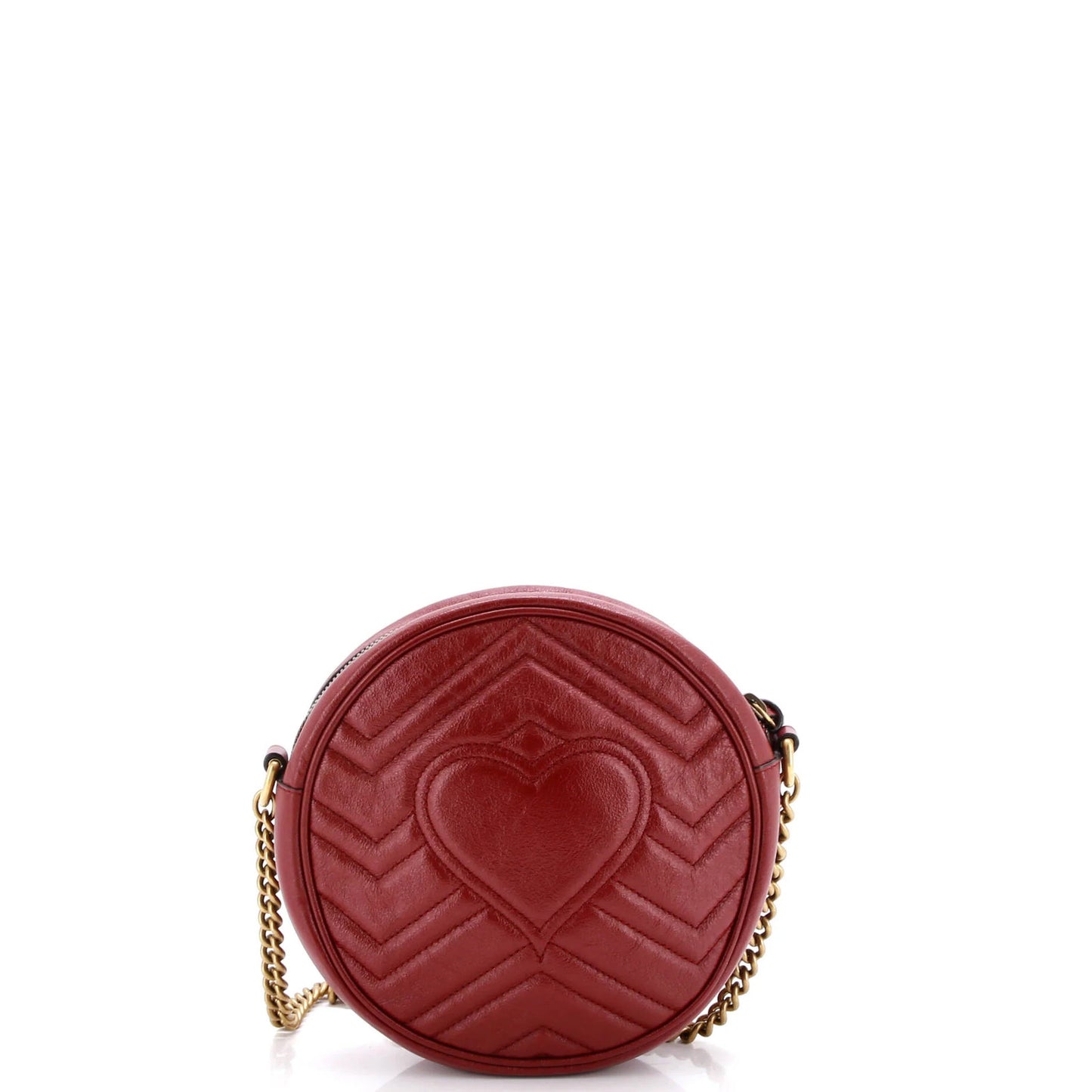 Gucci Gg Marmont Round Shoulder Bag Matelasse Leather Mini
