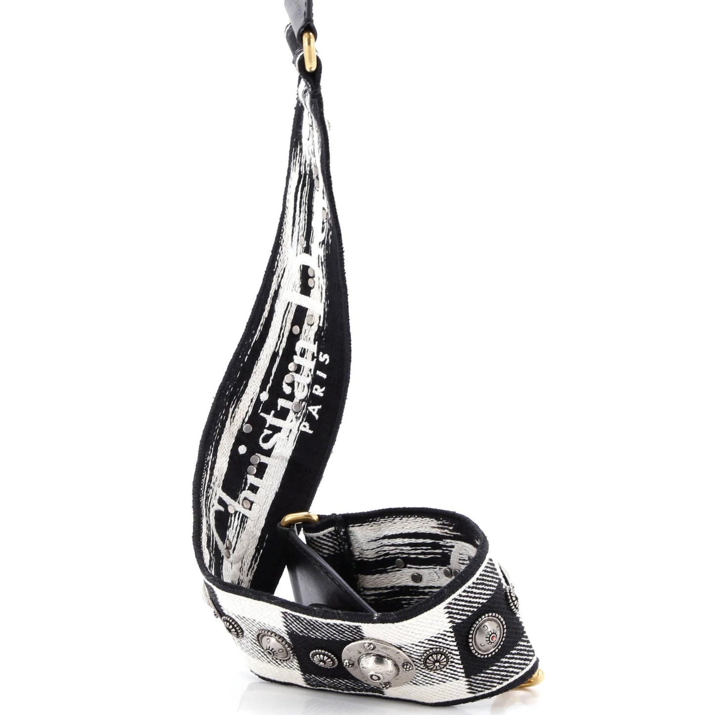 Christian Dior Shoulder Strap Embellished Oblique Canvas