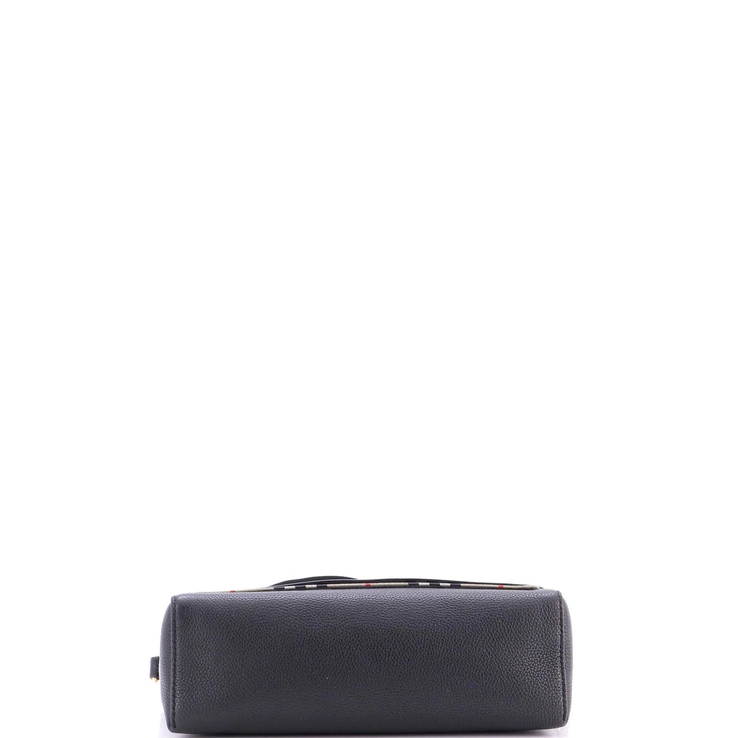 Burberry Note Crossbody Bag Leather With Vintage Check Canvas Medium