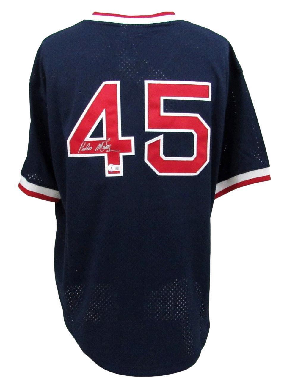Pedro Martinez Hof Autographed Mitchell & Ness Jersey Red Sox Beckett 176378
