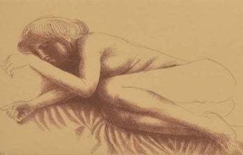 Emilio Greco (1913-1995) Etching Nude Reclining Woman 1988 Rome Signed 63/90