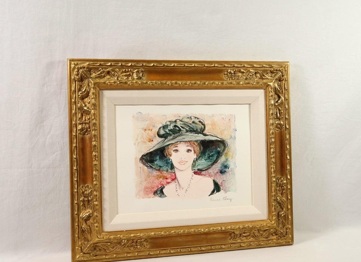 Bernard Charoy Original Oil On Arches Paper "Diana" Hand Signed, 47X37Cm, Framed