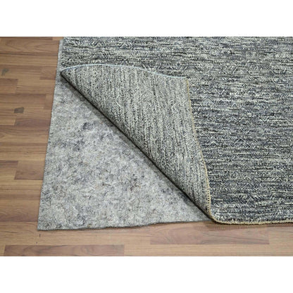 8'X10' Gray Kohinoor Pattern Small Geometric Design Hand Knotted Wool Rug