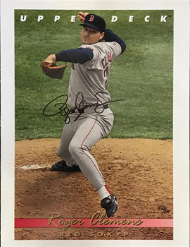 Roger Clemens Autographed 8X10 Baseball Photo Card (Upper Deck)