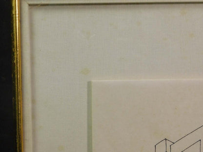 Oscar Reutersvrd Perspective Japonaise 448 Framed Impossible Figure Optical Art