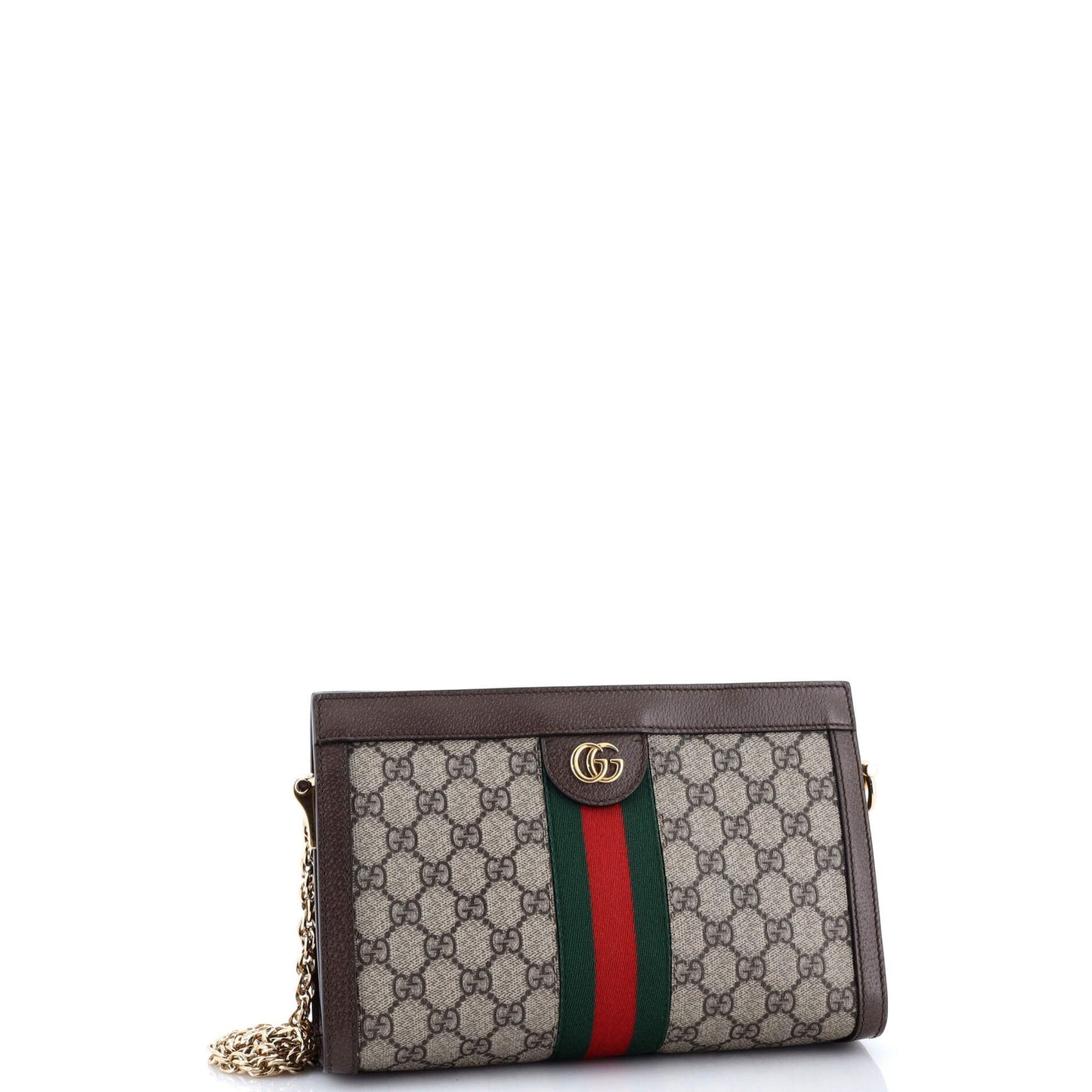 Gucci Ophidia Chain Shoulder Bag Gg Coated Canvas Small