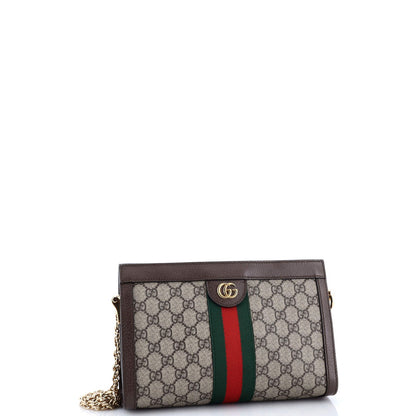 Gucci Ophidia Chain Shoulder Bag Gg Coated Canvas Small