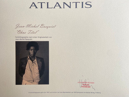 Jean-Michel Basquiat Lithograph Coa Signed Hand Numbered (Stamp)