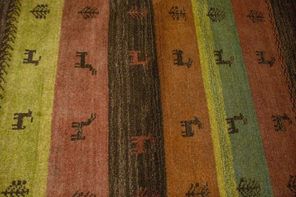 3'3X4'9 Ft Handmade Modern Gabbeh Oriental Rug