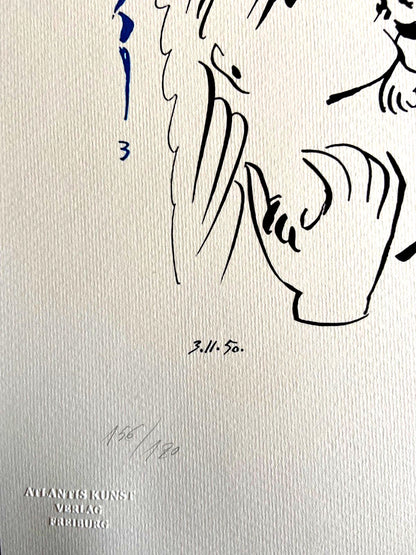 Pablo Picasso Lithograph Coa Signed By Hand
