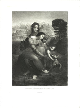 Leonardo Da Vinci La Vierge L'Enfant Jesus Et St. Anne 