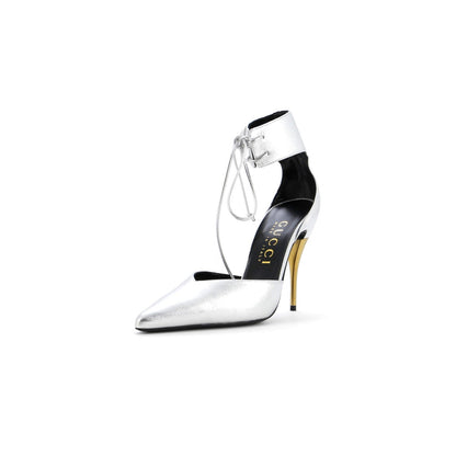 Gucci Women'S Laced Up Ankle Cuff Pumps Leather