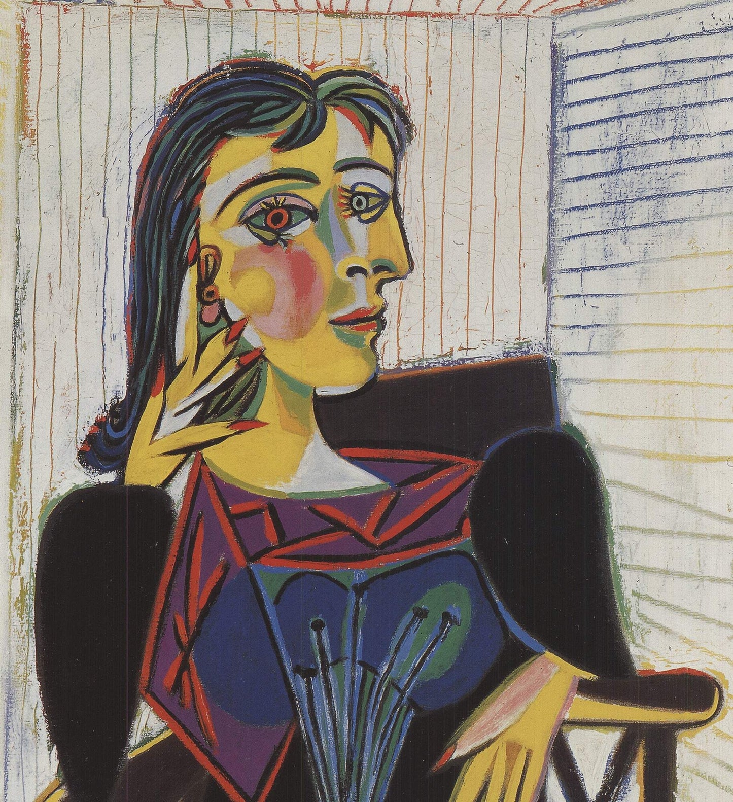 Pablo Picasso Portrait Of Dora Maar " Offset Lithograph Cubism