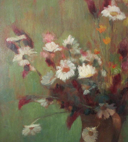 Yvette Dreanne Fleurs Original Oil Painting On Board Signed French Still Life