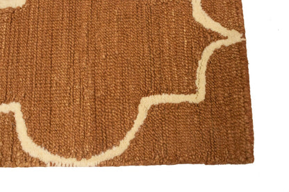 Rust Trellis Design Contemporary 5X8 Hand-Tufted