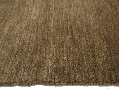 Modern Gabbeh Wool Area Rug Brown Tribal Design