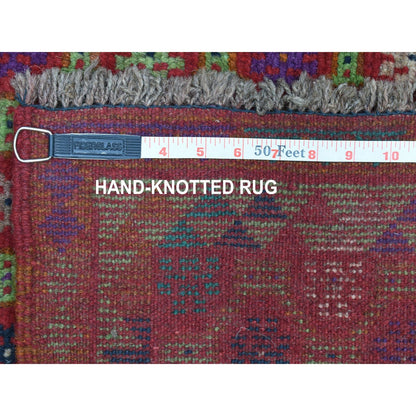 3'X4'8" Tribal Design Hand Made Pure Wool Colorful Afghan Village Rug