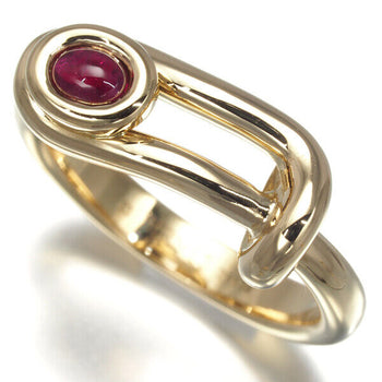 Hermes Rare Ring Ruby Eu53 18K 750 Yellow Gold