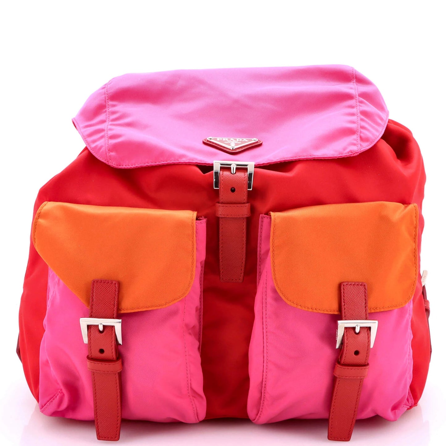 Prada Double Front Pocket Backpack Tessuto Medium