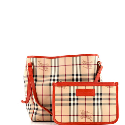 Burberry Canterbury Tote Haymarket Coated Canvas Small