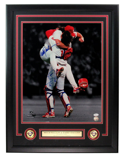 Mitch Williams & Darren Daulton Phillies Signed 16X20 Photo Framed Jsa 200135