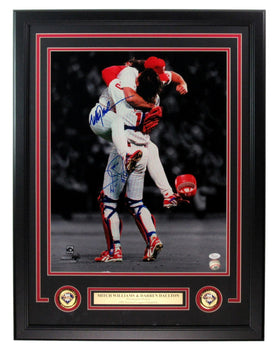 Mitch Williams & Darren Daulton Phillies Signed 16X20 Photo Framed Jsa 200135
