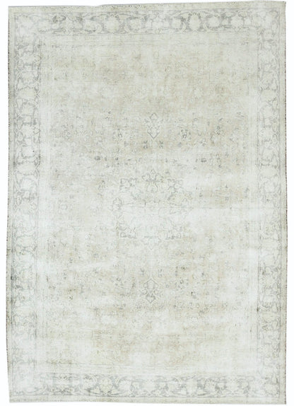 7'4X10'6 Vintage Large Antique Oriental Rug Muted Floral Distressed Wool Carpet