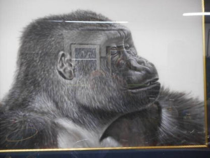Charles Lynn Bragg - Gorilla Unique Original Acrylic Painting Signed Framed