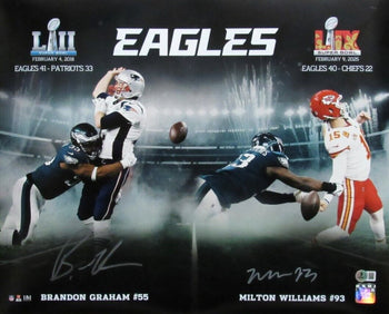 Brandon Graham/Milton Williams Eagles Dual-Signed