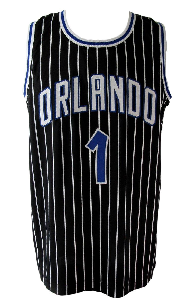 Anfernee Penny Hardaway Autographed Black Custom Jersey Orlando Magic Psa/Dna