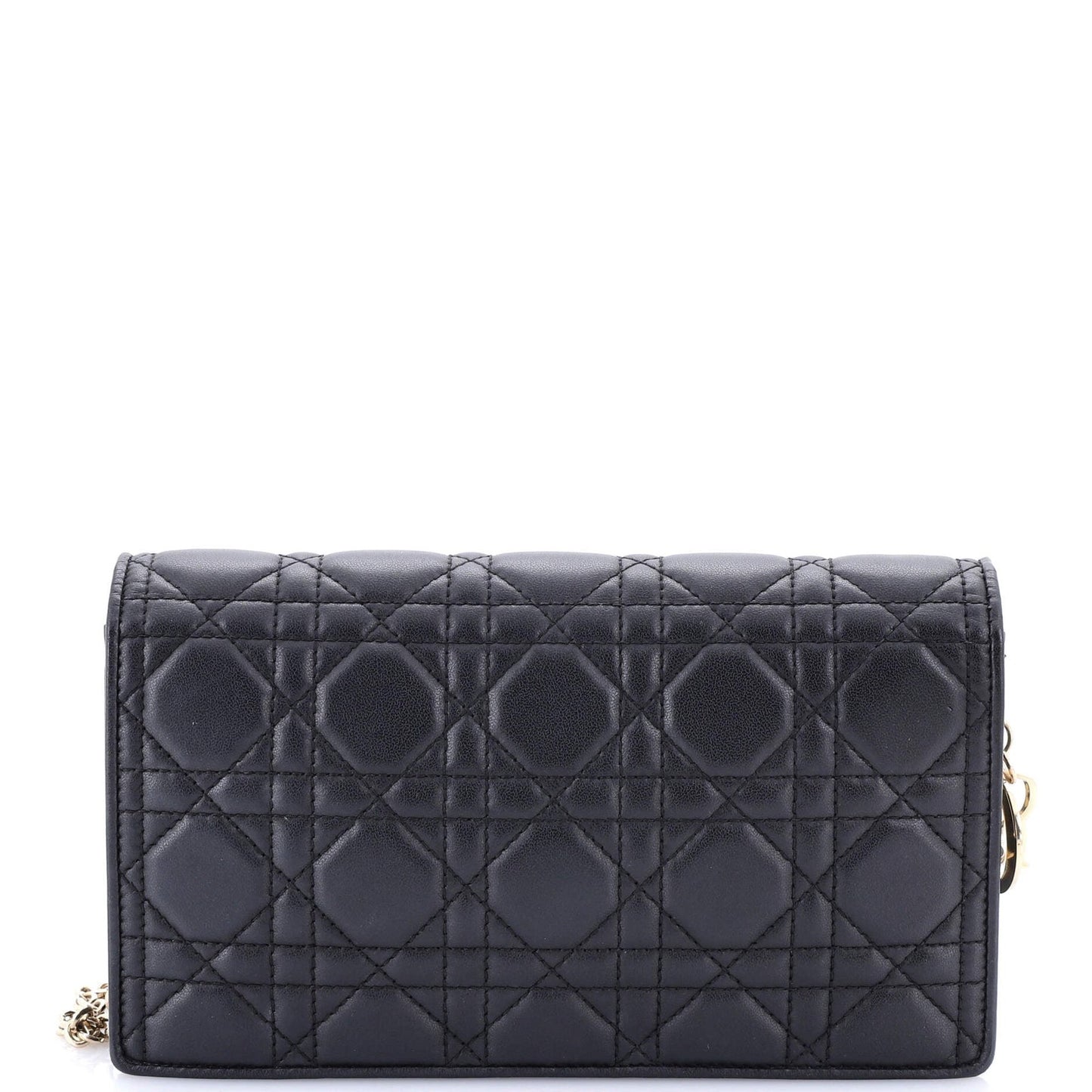 Christian Dior Lady Dior Wallet On Chain Pouch Cannage Quilt Lambskin Long