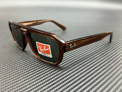 RAY BAN RB4397 667882 Transparent Brown Green Unisex 54 mm Sunglasses