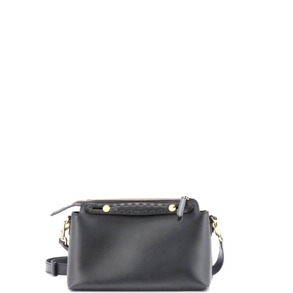 Fendi Logo By The Way Satchel Leather With Snakeskin Small