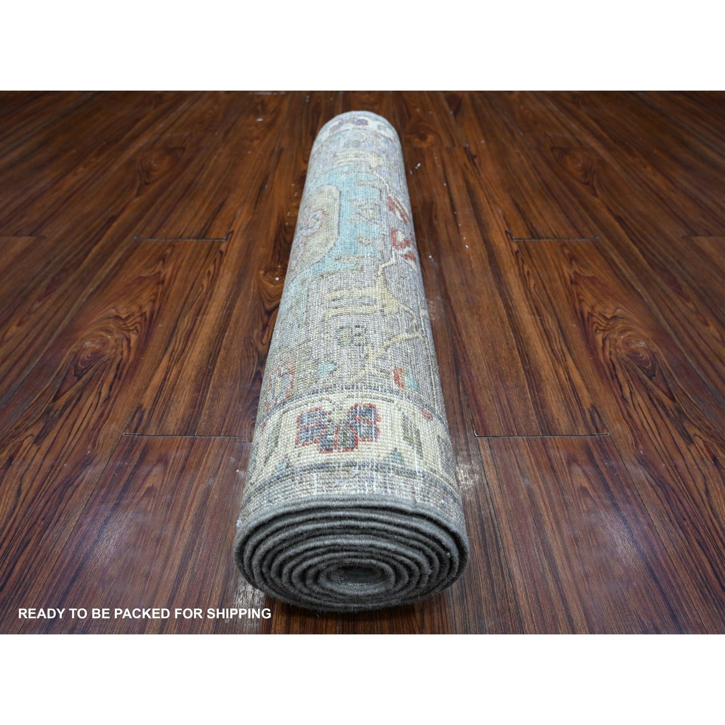 2'6"X9'9" Lava Gray North West Zoroastrian Hand Knotted Wool Oriental Rug