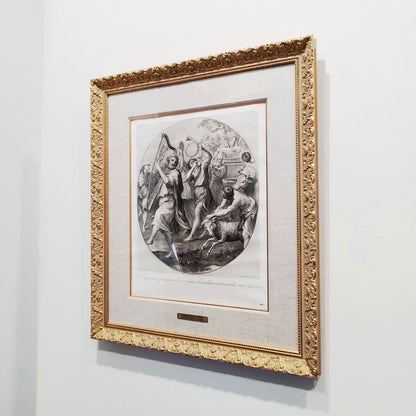 Jakob Frey After Domenichino 18Thc Engraving "Davids Victory" Antique Baroque P