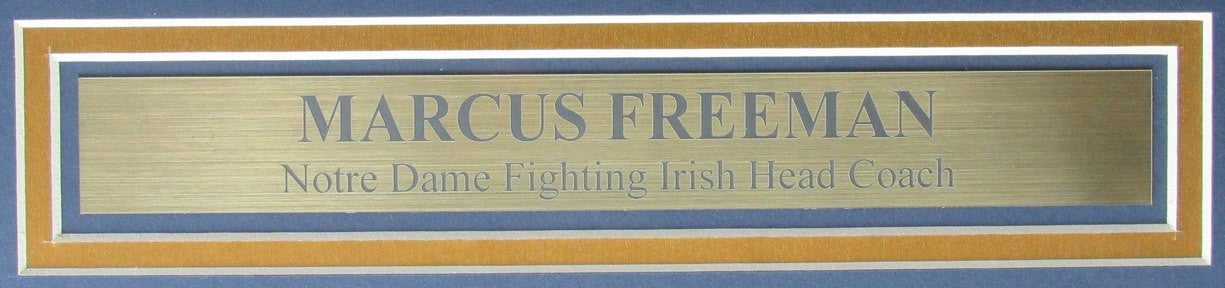 Marcus Freeman Coach Notre Dame Autographed 16x20 Photo Framed Beckett 204947