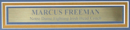 Marcus Freeman Coach Notre Dame Autographed 16x20 Photo Framed Beckett 204947