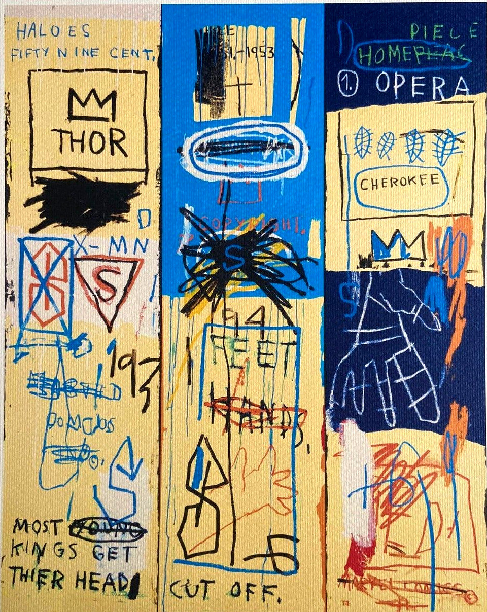 Jean-Michel-Basquiat Lithograph Coa - Signed Numbered In Pencil