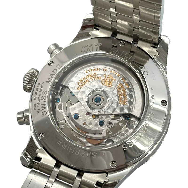 Ball Watch Trainmaster World Time Chronograph Cm2052D-Sj-Bk Black