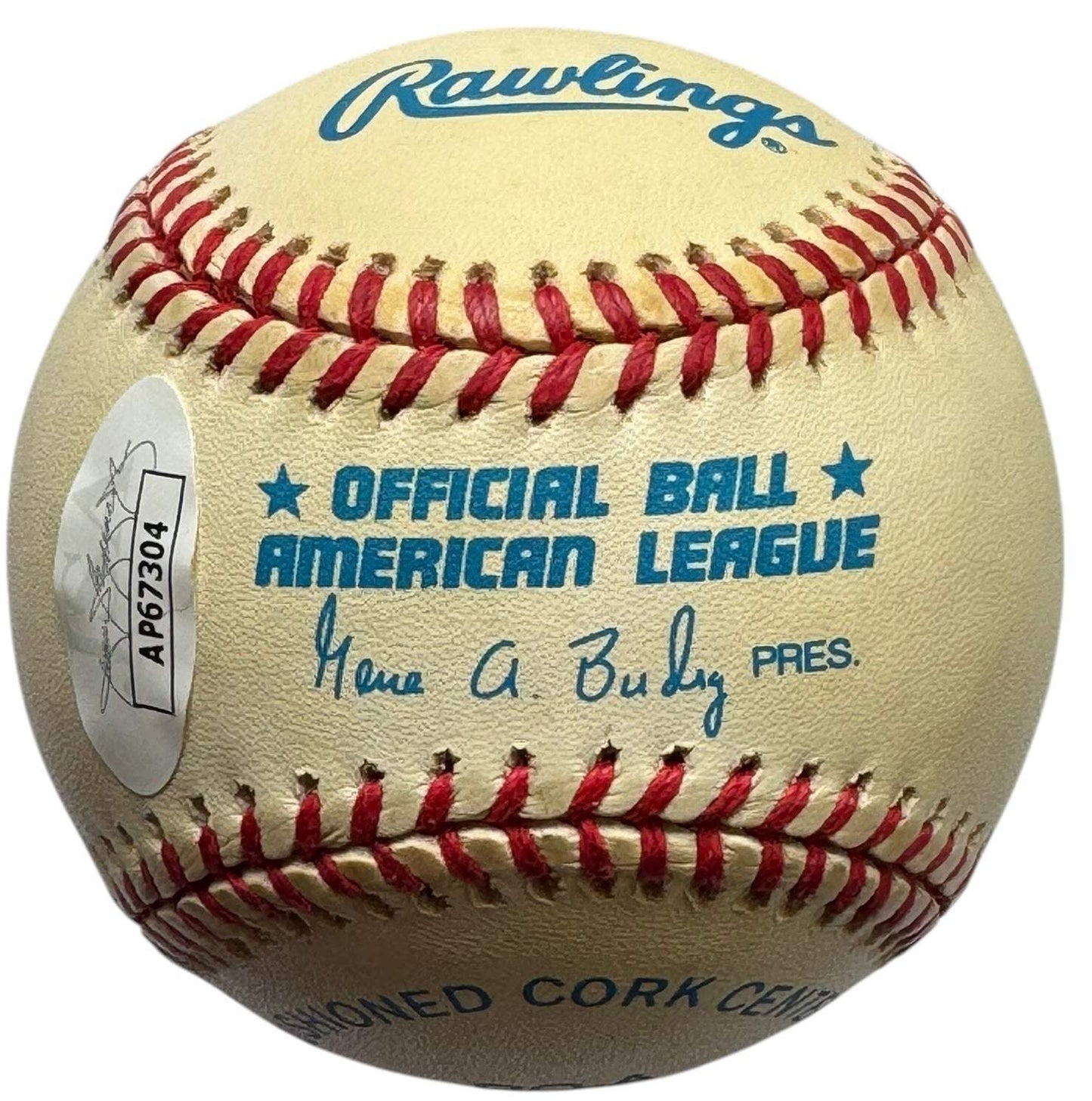 Don Baylor Autographed Official American League Baseball (JSA)