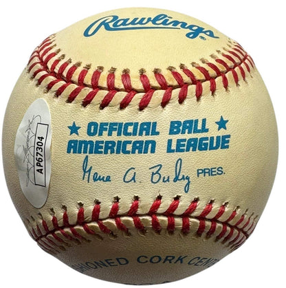 Don Baylor Autographed Official American League Baseball (JSA)