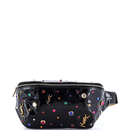 Saint Laurent Classic Monogram Belt Bag Embellished Leather