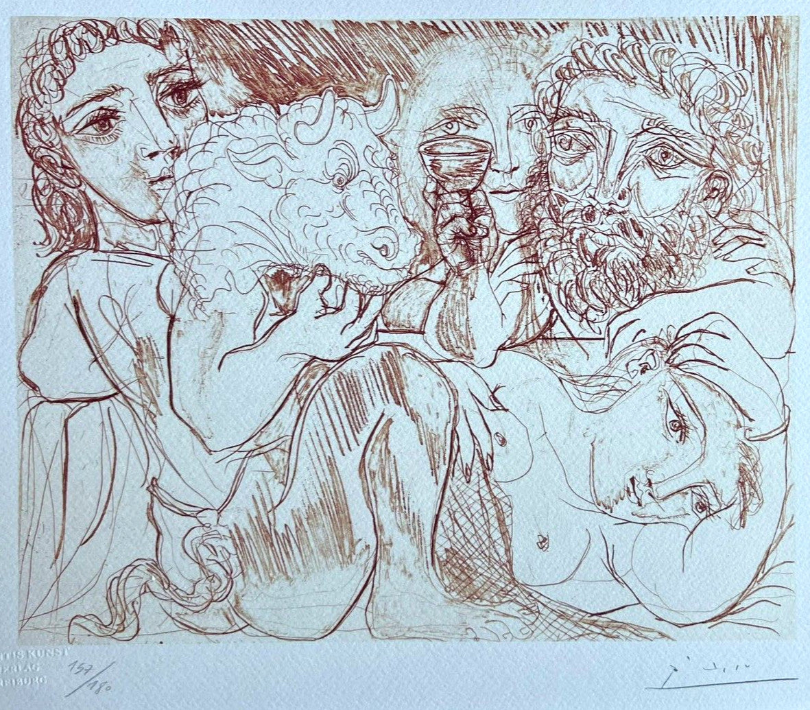 Pablo Picasso Lithograph Coa Signed Numbered Limited Edition In 180 Exe
