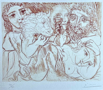 Pablo Picasso Lithograph Coa Signed Numbered Limited Edition In 180 Exe