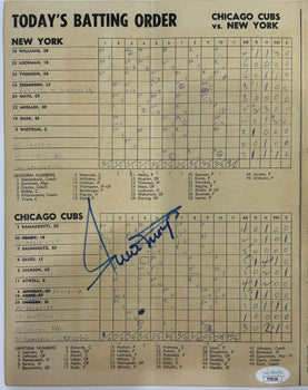 Willie Mays & Other Players Autographed 1952 Official Chicago Cubs Program (Jsa)