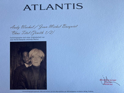 Andy Warhol & Jean-Michel Basquiat Coa Lithograph Signed Numbered